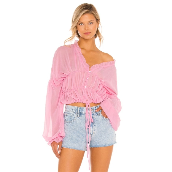 SNDYS Tops - SNDYS Bali Top in Baby Pink Size 6